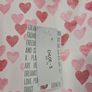 NWT LuLaRoe S Chloe heart cover up